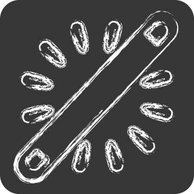 Simge Neon. Işık sembolüyle ilgili. Tebeşir stili. dizayn edilebilir