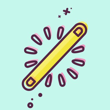 Simge Neon. Işık sembolüyle ilgili. MBE tarzı. dizayn edilebilir