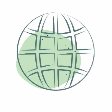 Simge Ağı. İndirme sembolüyle ilgili. Renkli Leke Biçimi. dizayn edilebilir