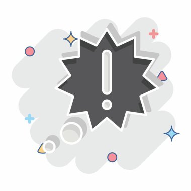 Yeni Fikir Simgesi. Konuşma sembolüyle ilgili. Çizgi roman. dizayn edilebilir