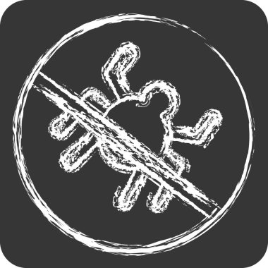 Böceksiz Simge. Yatak sembolü ile ilgili. Tebeşir stili. dizayn edilebilir