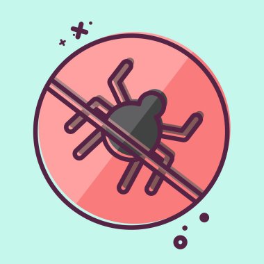 Böceksiz Simge. Yatak sembolü ile ilgili. MBE tarzı. dizayn edilebilir