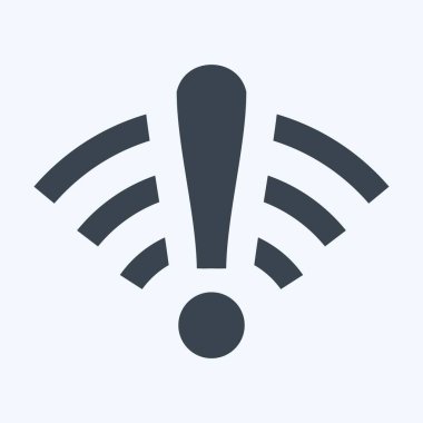 Simge çevrimdışı. Wifi sembolüyle ilgili. Kabartma tarzı. dizayn edilebilir