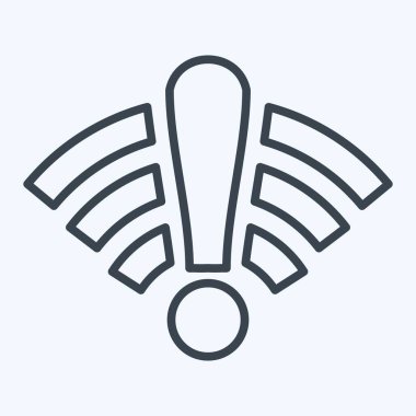 Simge çevrimdışı. Wifi sembolüyle ilgili. Sıra tarzı. dizayn edilebilir