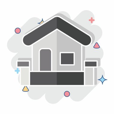 Simge Çevre Koruma. İç Güvenlik sembolüyle ilgili. çizgi roman biçimi