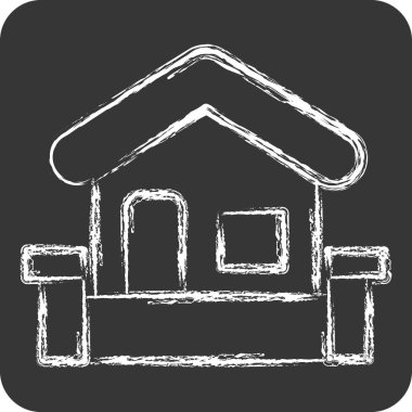 Simge Çevre Koruma. İç Güvenlik sembolüyle ilgili. tebeşir Biçimi