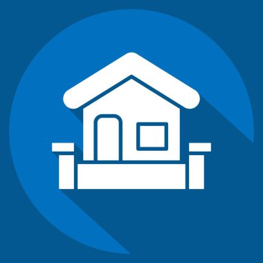 Simge Çevre Koruma. İç Güvenlik sembolüyle ilgili. uzun gölge biçimi