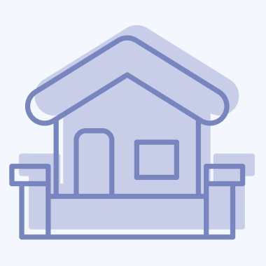 Simge Çevre Koruma. İç Güvenlik sembolüyle ilgili. iki ton biçimi