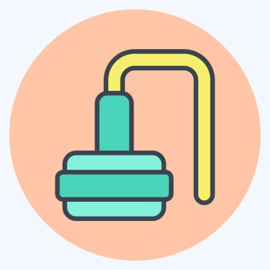 Simgesel PF kaldırma. Kozmetoloji sembolüyle ilgili. renk arkadaşı stili. dizayn edilebilir