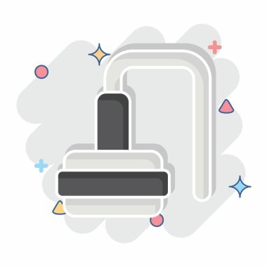 Simgesel PF kaldırma. Kozmetoloji sembolüyle ilgili. Çizgi roman. dizayn edilebilir