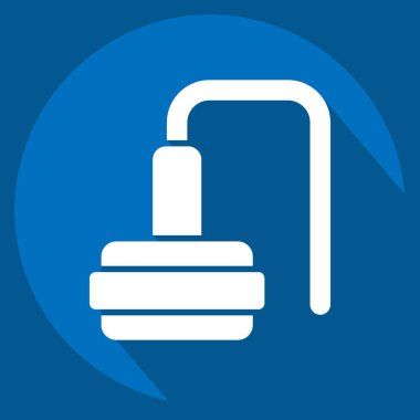 Simgesel PF kaldırma. Kozmetoloji sembolüyle ilgili. Uzun gölge tarzı. dizayn edilebilir