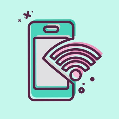 Simge Telefon. Wifi sembolüyle ilgili. MBE tarzı. dizayn edilebilir