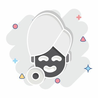 Simge Fotoğrafı Gençleştirme. Kozmetoloji sembolüyle ilgili. Çizgi roman. düzenlenebilir