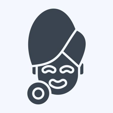 Simge Fotoğrafı Gençleştirme. Kozmetoloji sembolüyle ilgili. Kabartma tarzı. düzenlenebilir