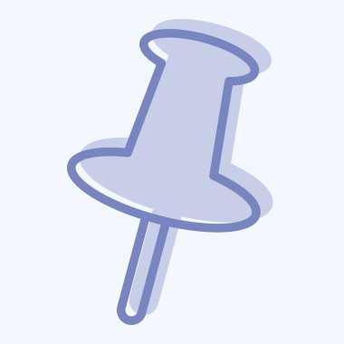 Simge iğnesi. Konum sembolüyle ilgili. İki ton stili. dizayn edilebilir