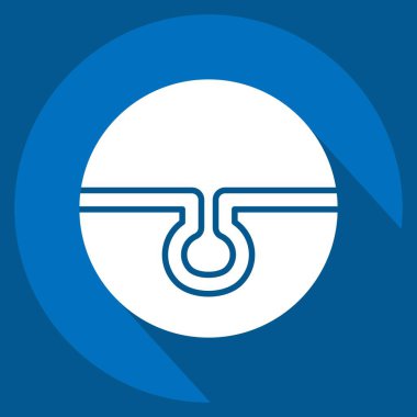 Simge Pore Temizleme. Kozmetoloji sembolüyle ilgili. Uzun gölge tarzı. dizayn edilebilir