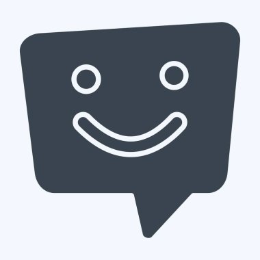 Simge Pozitif Masaj. Konuşma sembolüyle ilgili. Kabartma tarzı. dizayn edilebilir