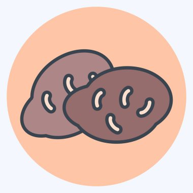 Icon Patates. Meyve ve Sebze Sembolü ile ilgili. renk arkadaşı stili. düzenlenebilir