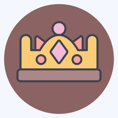 İkon Prenses. Feminizm sembolüyle ilgili. renk arkadaşı stili. dizayn edilebilir