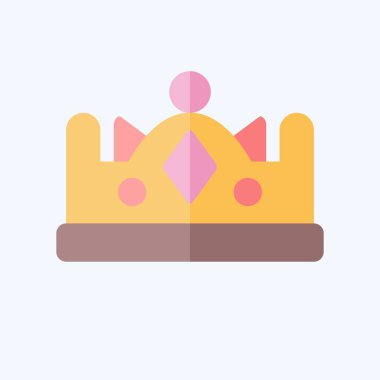 İkon Prenses. Feminizm sembolüyle ilgili. Düz stil. dizayn edilebilir