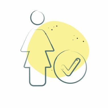 Simge Önceliği. Feminizm sembolüyle ilgili. Renkli Leke Biçimi. dizayn edilebilir