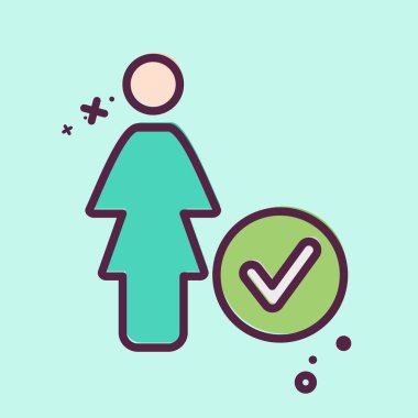 Simge Önceliği. Feminizm sembolüyle ilgili. MBE tarzı. dizayn edilebilir