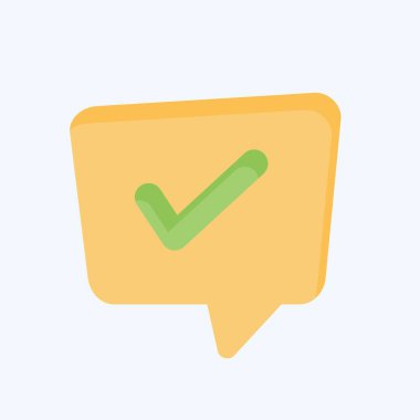 Simge Sorunu Çözme. Konuşma sembolüyle ilgili. Düz stil. dizayn edilebilir