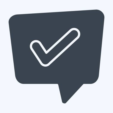 Simge Sorunu Çözme. Konuşma sembolüyle ilgili. Kabartma tarzı. dizayn edilebilir