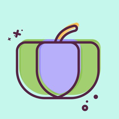 İkon Balkabağı. Meyve ve Sebze Sembolü ile ilgili. MBE tarzı. düzenlenebilir