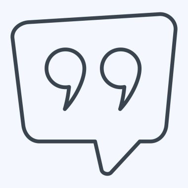 Simge Qoute. Konuşma sembolüyle ilgili. Sıra tarzı. dizayn edilebilir