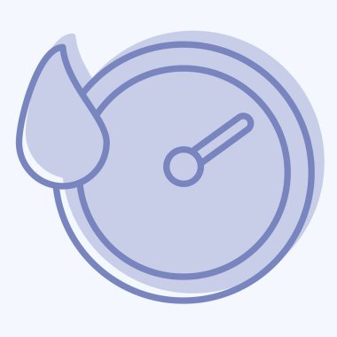 Simge Hızlı Kurutma. Yatak sembolü ile ilgili. İki ton stili. dizayn edilebilir