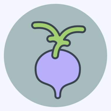 Simge turpu. Meyve ve Sebze Sembolü ile ilgili. renk arkadaşı stili. düzenlenebilir