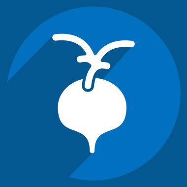 Simge turpu. Meyve ve Sebze Sembolü ile ilgili. Uzun gölge tarzı. düzenlenebilir