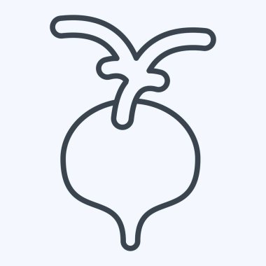 Simge turpu. Meyve ve Sebze Sembolü ile ilgili. Sıra tarzı. düzenlenebilir