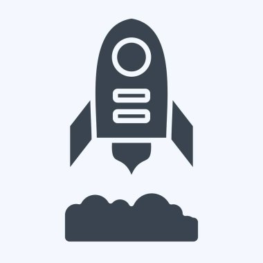 Simge Roket Uçuşu. Askeri sembolle ilgili. Kabartma tarzı. dizayn edilebilir