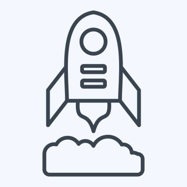 Simge Roket Uçuşu. Askeri sembolle ilgili. Sıra tarzı. dizayn edilebilir