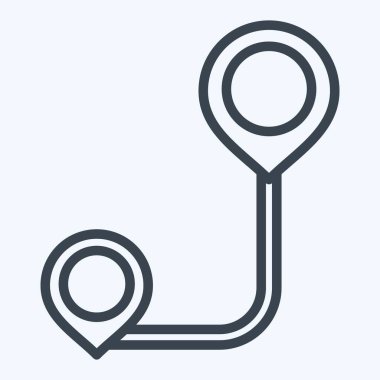 Simge Yolu. Konum sembolüyle ilgili. Sıra tarzı. dizayn edilebilir