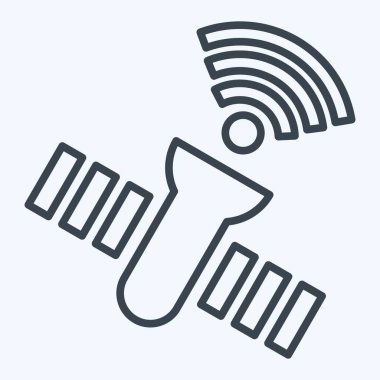 Simge uydusu. Wifi sembolüyle ilgili. Sıra tarzı. dizayn edilebilir