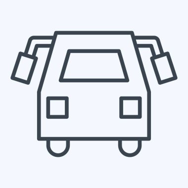 Icon Okul Otobüsü. Ulaşım sembolüyle ilgili. Sıra tarzı. dizayn edilebilir