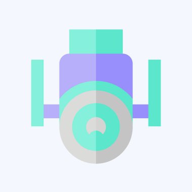 Simge Güvenlik Kamerası. İç Güvenlik sembolüyle ilgili. düz biçim