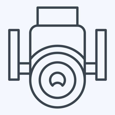 Simge Güvenlik Kamerası. İç Güvenlik sembolüyle ilgili. satır biçimi