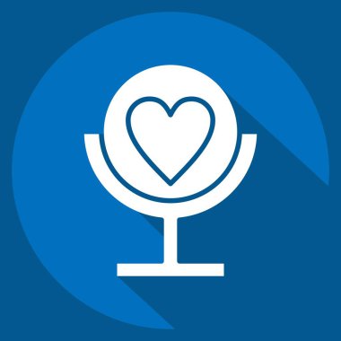 İkona Özsaygısı. Kozmetoloji sembolüyle ilgili. Uzun gölge tarzı. dizayn edilebilir