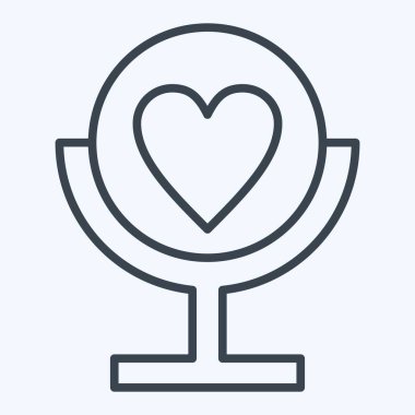 İkona Özsaygısı. Kozmetoloji sembolüyle ilgili. Sıra tarzı. dizayn edilebilir