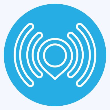 Simge Gönder Konumu. Konum sembolüyle ilgili. Mavi gözlü. dizayn edilebilir