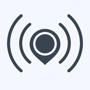 Simge Gönder Konumu. Konum sembolüyle ilgili. Kabartma tarzı. dizayn edilebilir