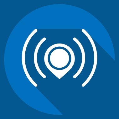 Simge Gönder Konumu. Konum sembolüyle ilgili. Uzun gölge tarzı. dizayn edilebilir