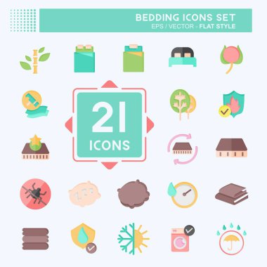 Simge Ayarlama Yatağı. Eğitim sembolüyle ilgili. Düz stil. dizayn edilebilir