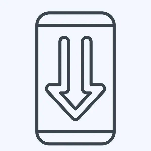 Simge Telefon. İndirme sembolüyle ilgili. Sıra tarzı. dizayn edilebilir