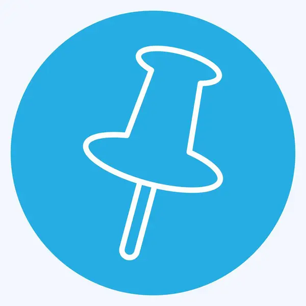 Simge iğnesi. Konum sembolüyle ilgili. Mavi gözlü. dizayn edilebilir