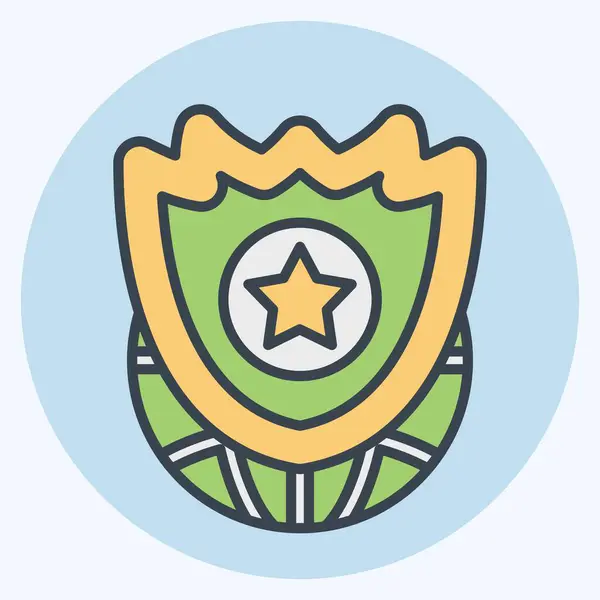 Simge Tesisatı Sistemi. Askeri sembolle ilgili. renk arkadaşı stili. dizayn edilebilir